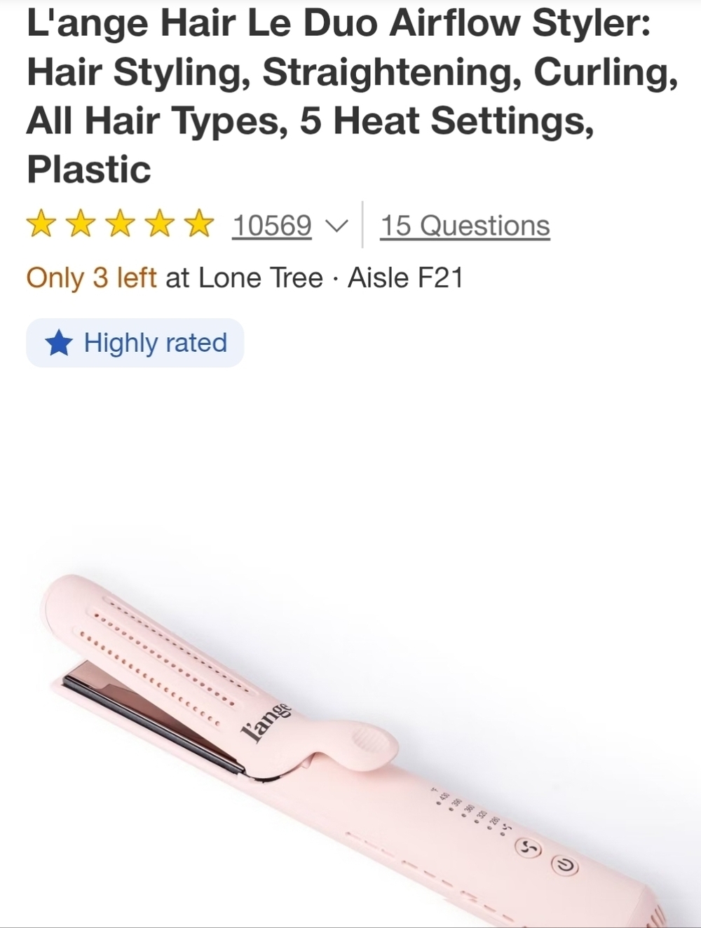 Le Duo Airflow Styler - Pink